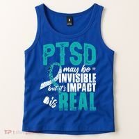 Ptsd May Be Invisible Ptsd Awareness Month Cool Gift Tank Top thumb 2