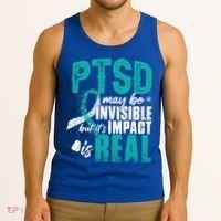 Ptsd May Be Invisible Ptsd Awareness Month Cool Gift Tank Top thumb 3