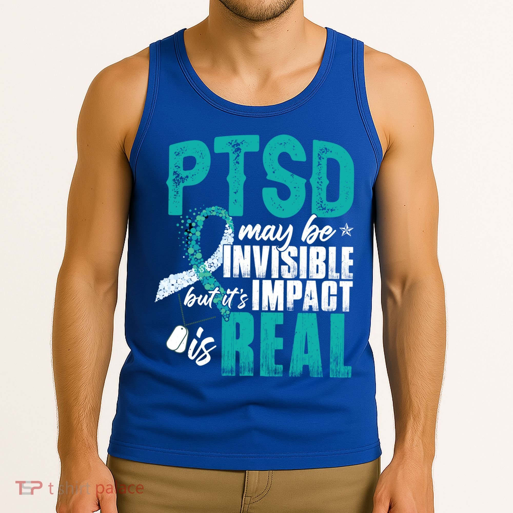 Ptsd May Be Invisible Ptsd Awareness Month Cool Gift Tank Top