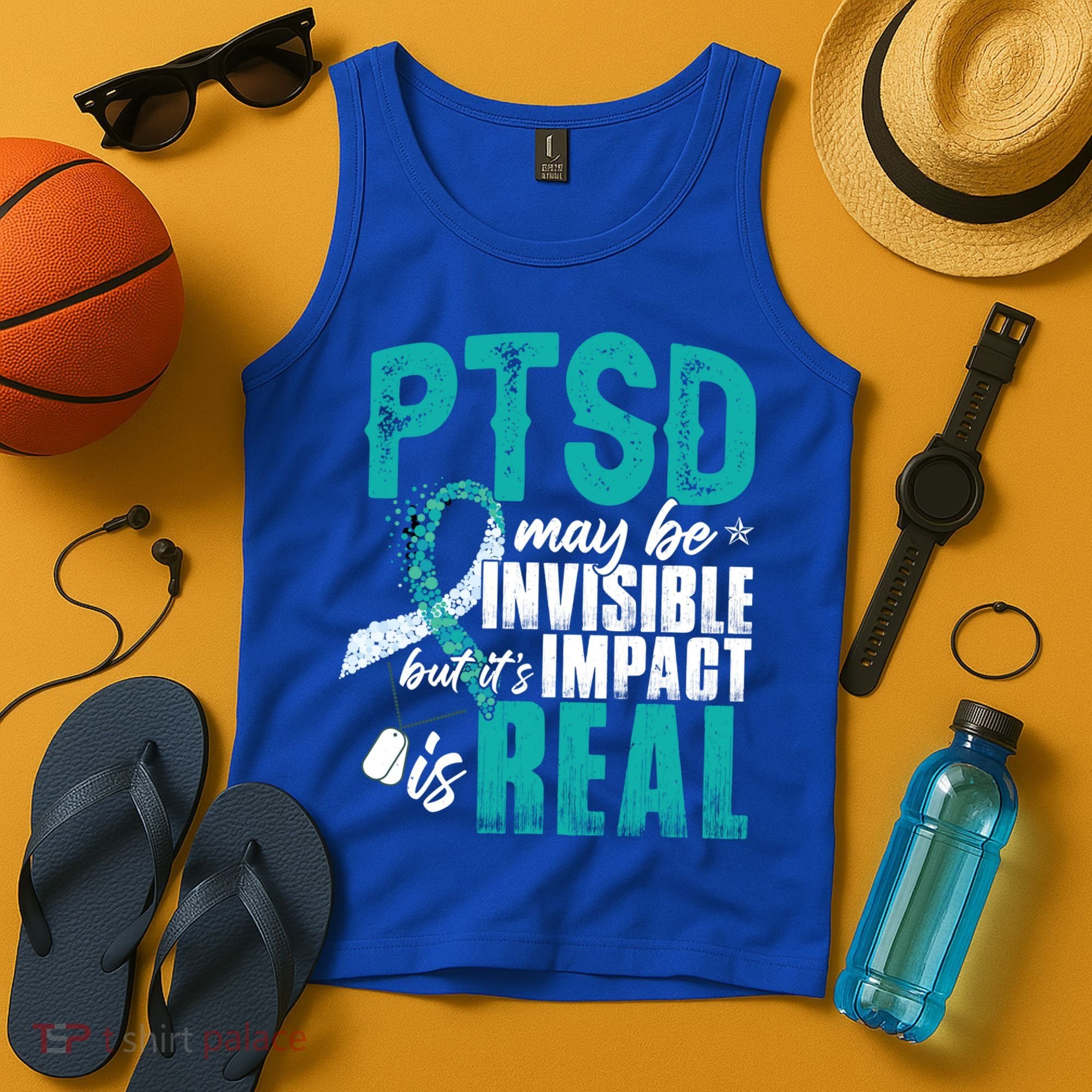 Ptsd May Be Invisible Ptsd Awareness Month Cool Gift Tank Top