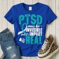 Ptsd May Be Invisible Ptsd Awareness Month Cool Gift Women's T-Shirt thumb 3