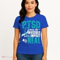 Ptsd May Be Invisible Ptsd Awareness Month Cool Gift Women's T-Shirt thumb 4