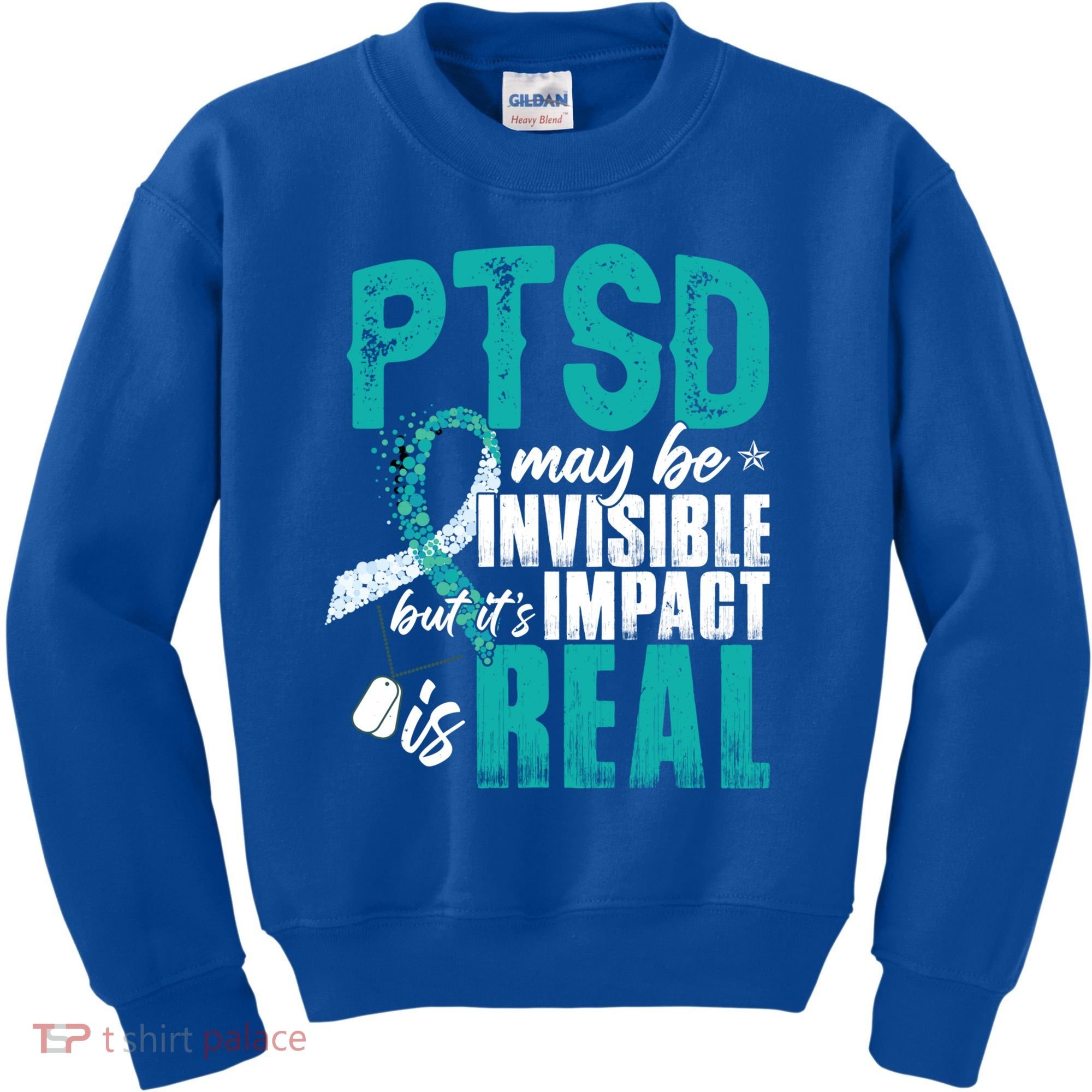 Ptsd May Be Invisible Ptsd Awareness Month Cool Gift Kids Sweatshirt