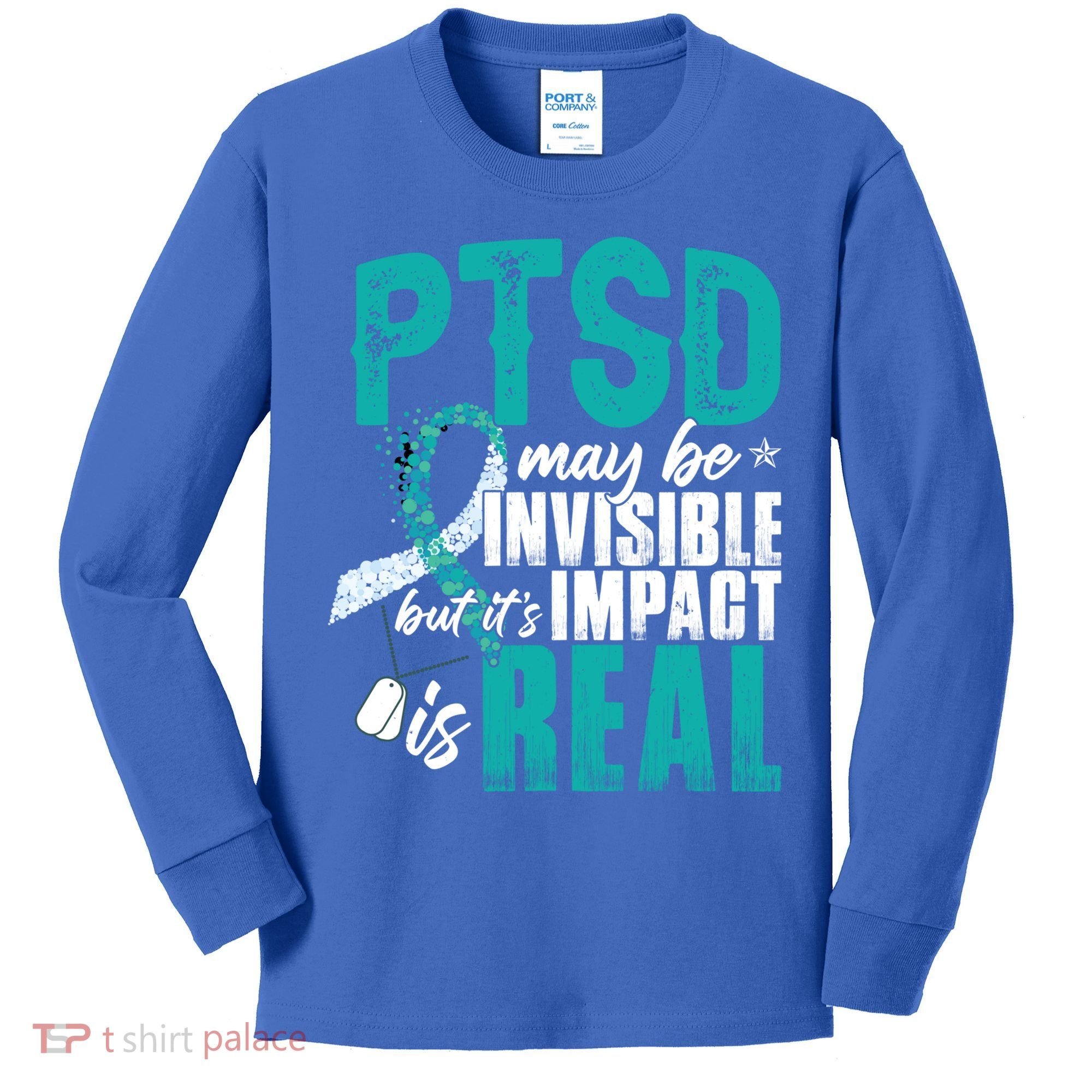 Ptsd May Be Invisible Ptsd Awareness Month Cool Gift Kids Long Sleeve Shirt