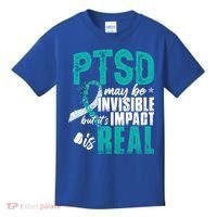 Ptsd May Be Invisible Ptsd Awareness Month Cool Gift Kids T-Shirt thumb 0