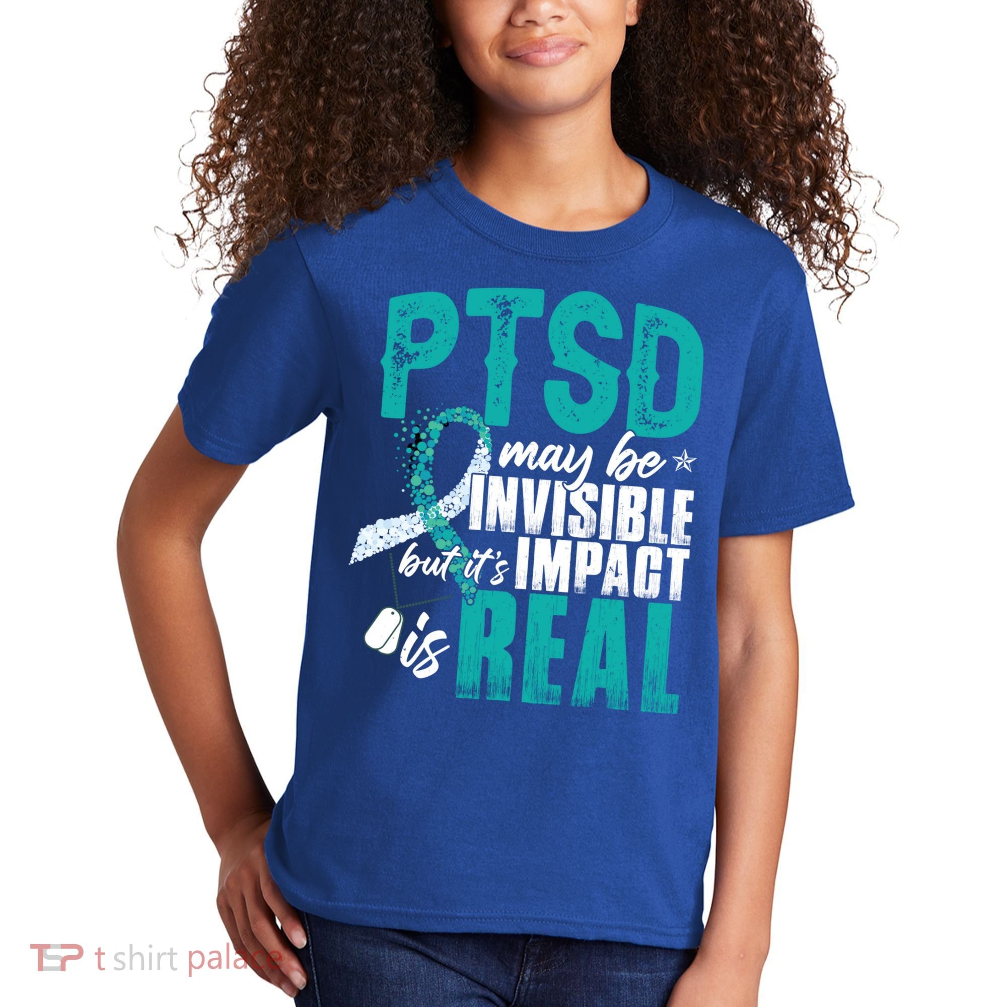Ptsd May Be Invisible Ptsd Awareness Month Cool Gift Kids T-Shirt