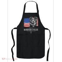 Proud Merle Border Collie Dad American Flag Patriotic Dog Apron thumb 0