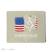 Proud Merle Border Collie Dad American Flag Patriotic Dog Mousepad thumb 0