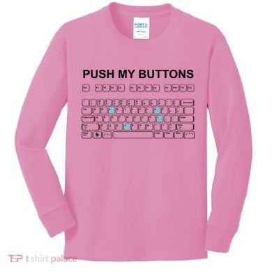Push My Buttons Kids Long Sleeve Shirt