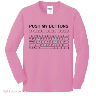 Push My Buttons Kids Long Sleeve Shirt