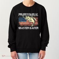Professional Master Baiter Retro American Flag Women's Sweatshirt thumb 0