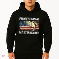 Professional Master Baiter Retro American Flag Hoodie thumb 2