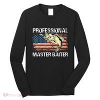 Professional Master Baiter Retro American Flag Long Sleeve Shirt thumb 0