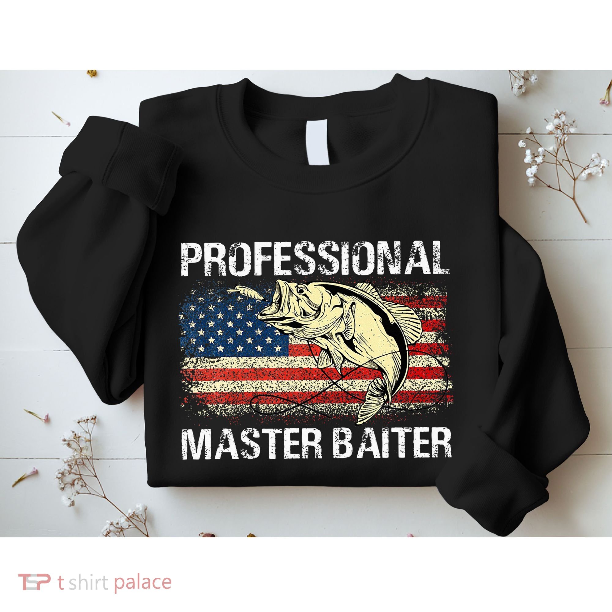 Professional Master Baiter Retro American Flag Sweatshirt