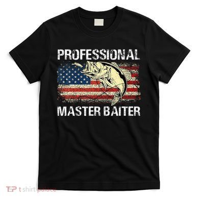 Professional Master Baiter Retro American Flag T-Shirt