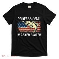 Professional Master Baiter Retro American Flag T-Shirt thumb 0