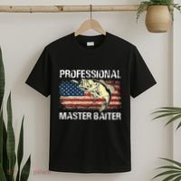 Professional Master Baiter Retro American Flag T-Shirt thumb 2
