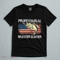 Professional Master Baiter Retro American Flag T-Shirt thumb 5