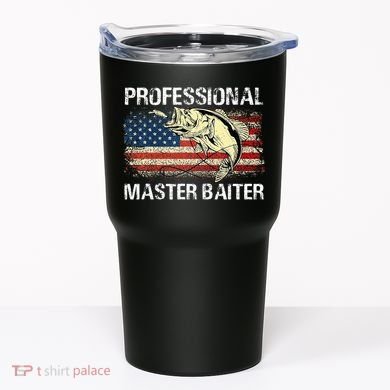 Professional Master Baiter Retro American Flag Tumbler