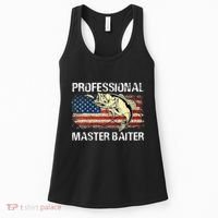 Professional Master Baiter Retro American Flag Women's Tank Top thumb 0