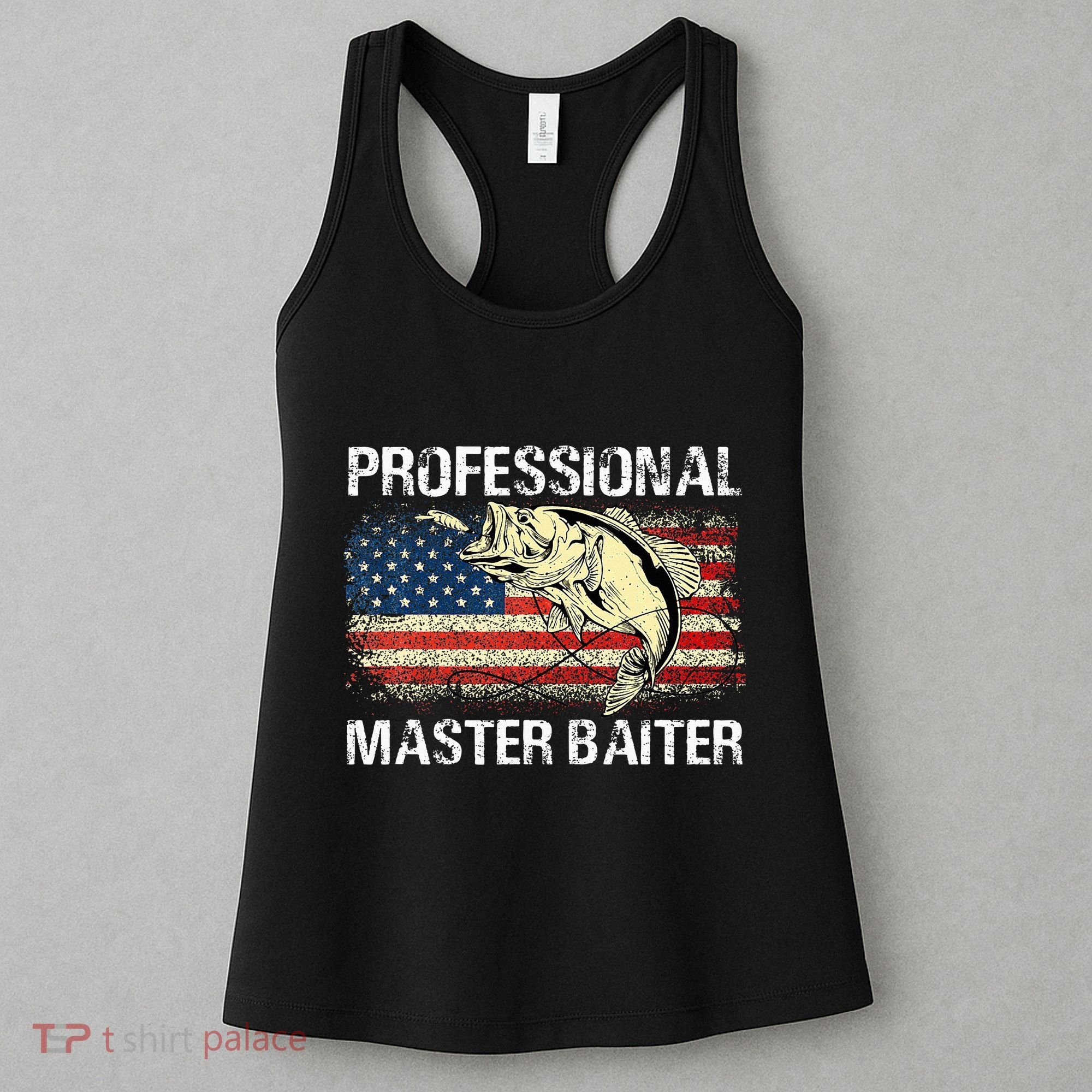 Professional Master Baiter Retro American Flag Women's Tank Top