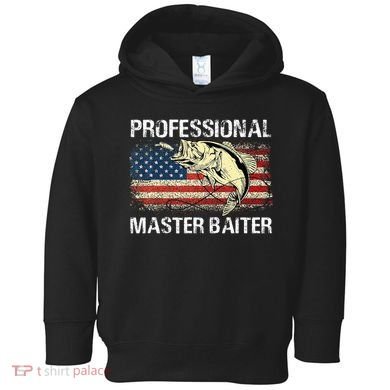 Professional Master Baiter Retro American Flag Toddler Hoodie