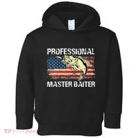 Professional Master Baiter Retro American Flag Toddler Hoodie thumb 0