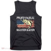 Professional Master Baiter Retro American Flag Tank Top thumb 0