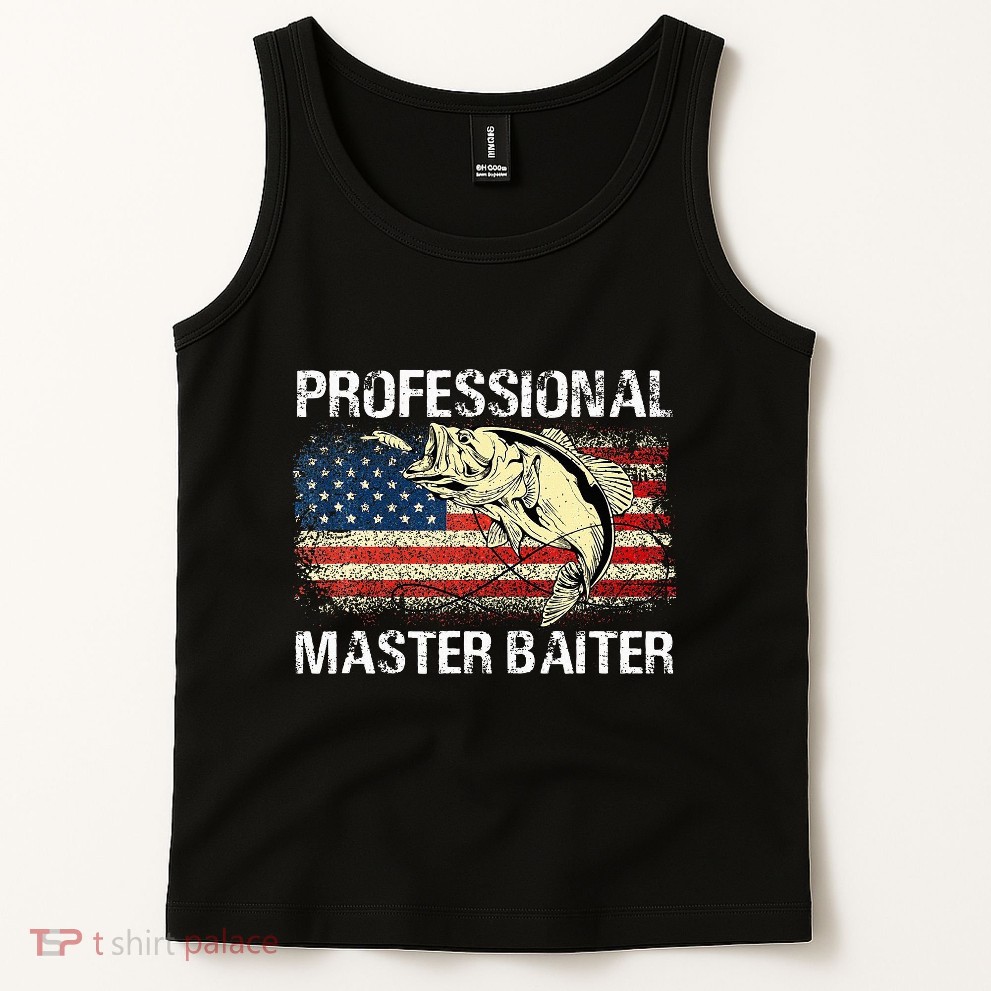 Professional Master Baiter Retro American Flag Tank Top