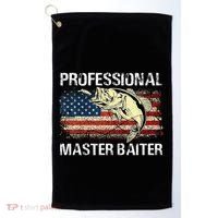 Professional Master Baiter Retro American Flag Golf Towel thumb 0