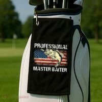 Professional Master Baiter Retro American Flag Golf Towel thumb 2