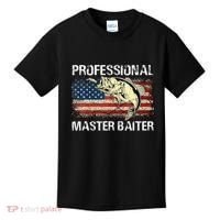 Professional Master Baiter Retro American Flag Kids T-Shirt thumb 0