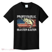 Professional Master Baiter Retro American Flag Kids T-Shirt thumb 0