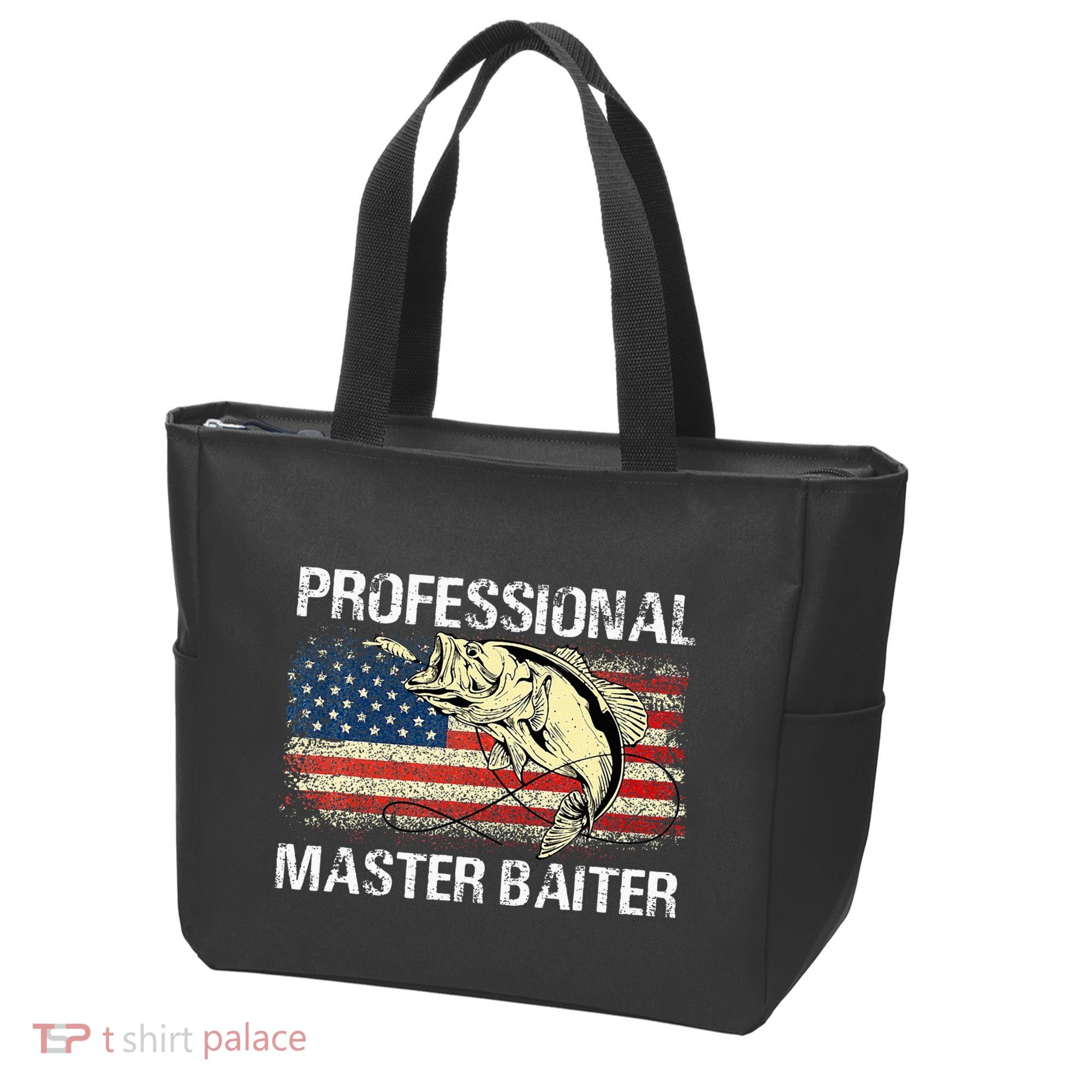 Professional Master Baiter Retro American Flag Tote Bag