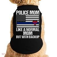 Police Mom Blue Line Flag Heart Doggie Tank thumb 0