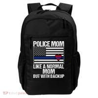 Police Mom Blue Line Flag Heart Backpack thumb 0