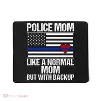 Police Mom Blue Line Flag Heart Mousepad thumb 0