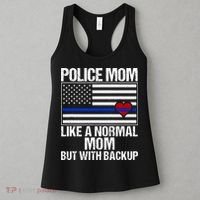 Police Mom Blue Line Flag Heart Women's Tank Top thumb 3