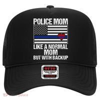 Police Mom Blue Line Flag Heart Hat thumb 0