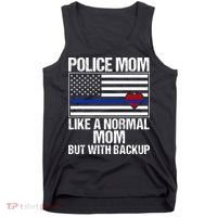 Police Mom Blue Line Flag Heart Tank Top thumb 0