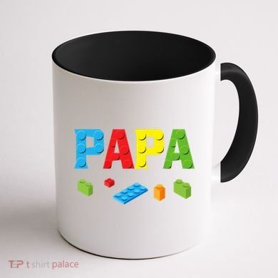 Papa Master Builder Building Bricks Blocks Family Set Parent Coffee Mug back