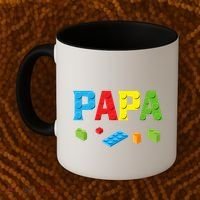 Papa Master Builder Building Bricks Blocks Family Set Parent Coffee Mug thumb 2
