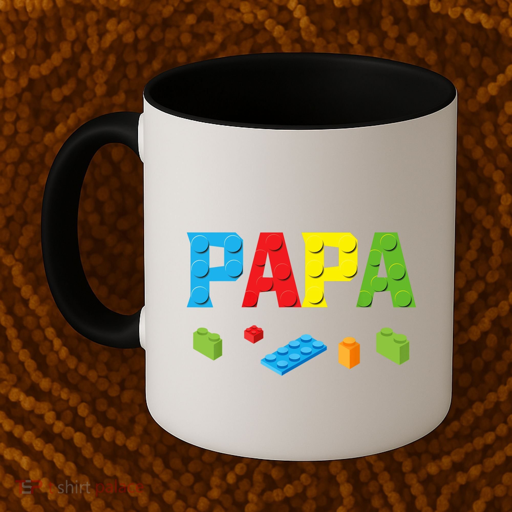 Papa Master Builder Building Bricks Blocks Family Set Parent Coffee Mug