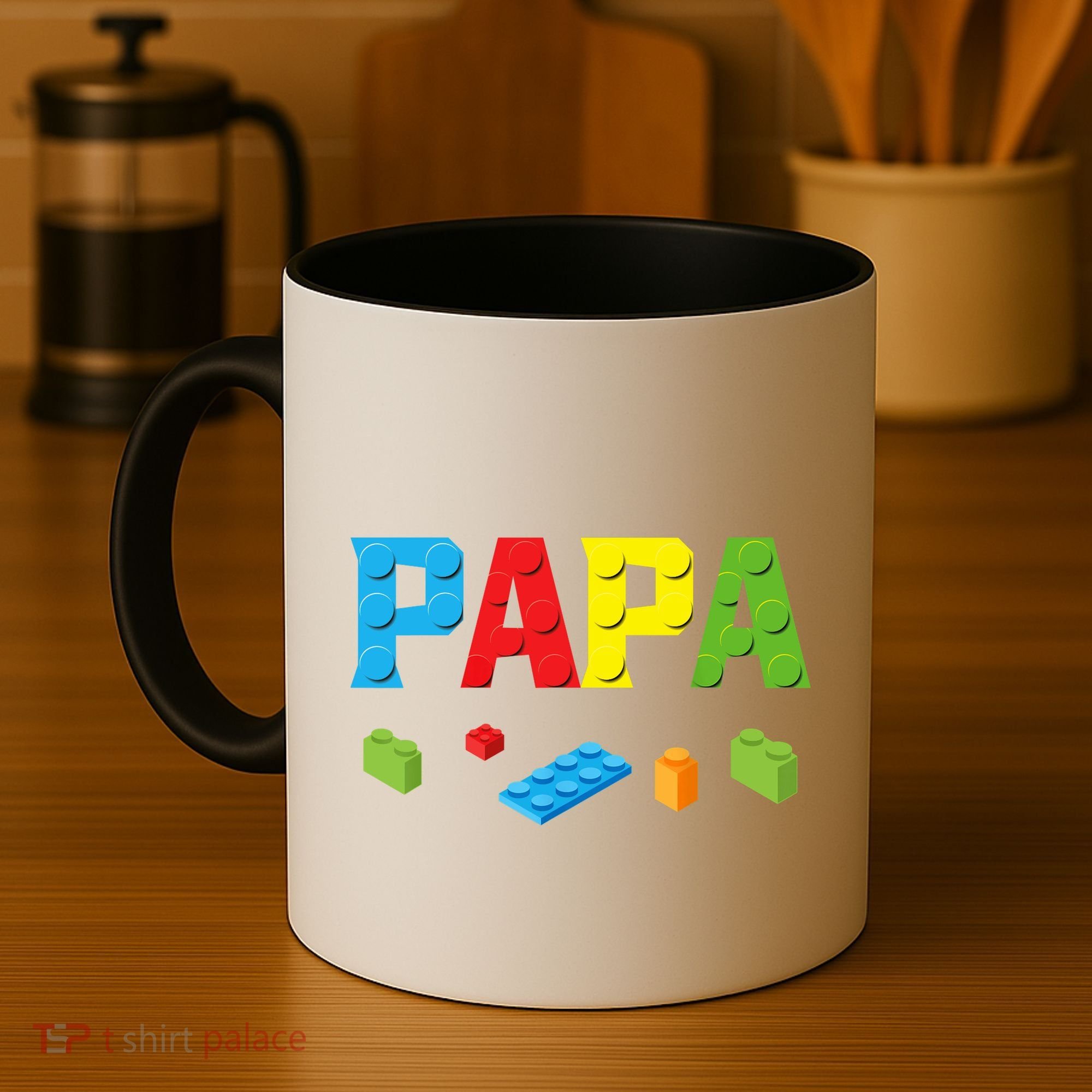 Papa Master Builder Building Bricks Blocks Family Set Parent Coffee Mug