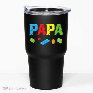 Papa Master Builder Building Bricks Blocks Family Set Parent Tumbler