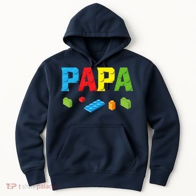 Papa Master Builder Building Bricks Blocks Family Set Parent Hoodie