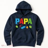 Papa Master Builder Building Bricks Blocks Family Set Parent Hoodie thumb 0