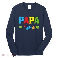 Papa Master Builder Building Bricks Blocks Family Set Parent Long Sleeve Shirt thumb 0