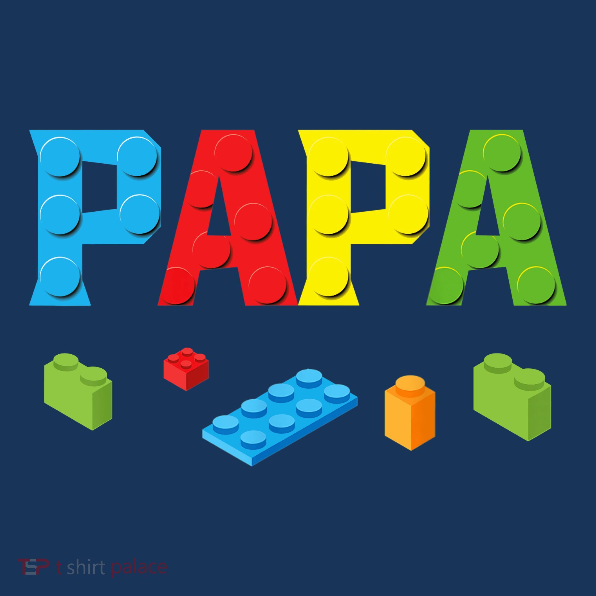 Papa Master Builder Building Bricks Blocks Family Set Parent Apron