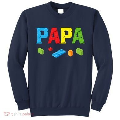 Papa Master Builder Building Bricks Blocks Family Set Parent Sweatshirt